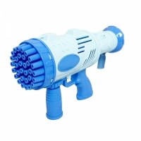 Pistol de facut baloane cu sapun, cu 32 orificii, albastru, 27 x 15 cm, Vivo 6220